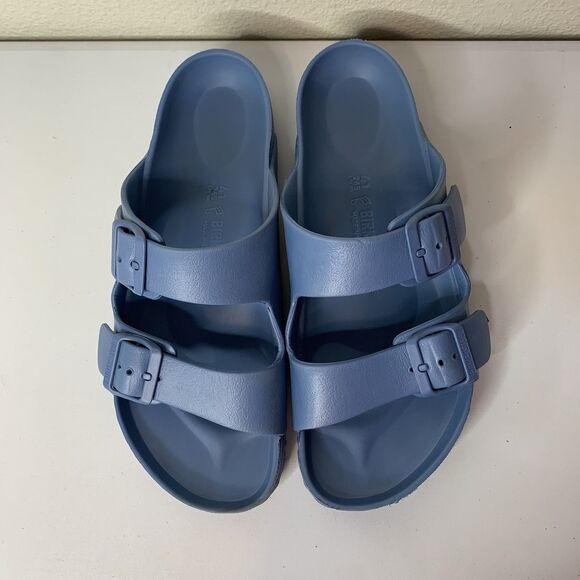 Birkenstock Blue Sandals Slides Sz 41 Regular Width Women’s 10/10.5 Men’s 8/8.5 - Picture 1 of 8